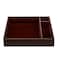 Dacasso Chocolate Brown Leatherette Conference Room Organizer Tray AG-3340 - alternate 1
